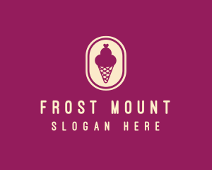 Gelato Ice Cream Cone logo design