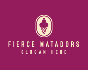 Gelato Ice Cream Cone logo design