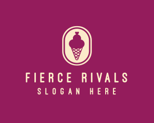 Gelato Ice Cream Cone logo design