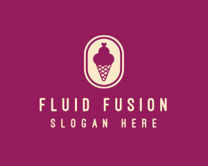 Gelato Ice Cream Cone logo design