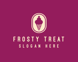 Gelato Ice Cream Cone logo design