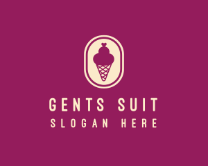 Gelato Ice Cream Cone logo design