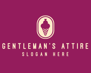 Gelato Ice Cream Cone logo design