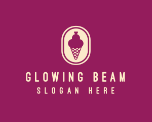 Gelato Ice Cream Cone logo design