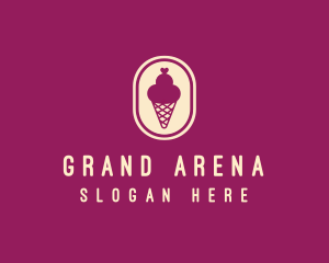 Gelato Ice Cream Cone logo design