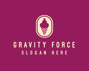 Gelato Ice Cream Cone logo design