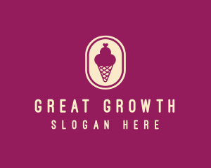 Gelato Ice Cream Cone logo design