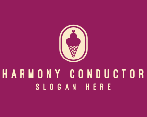 Gelato Ice Cream Cone logo design