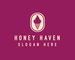 Gelato Ice Cream Cone logo design