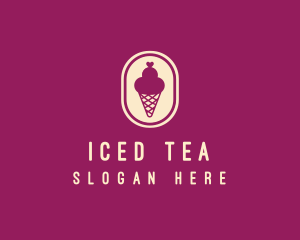 Gelato Ice Cream Cone logo design