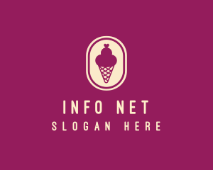 Gelato Ice Cream Cone logo design