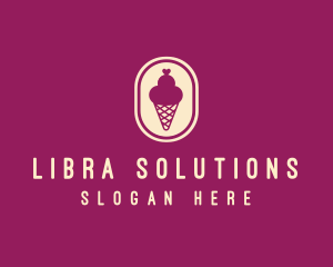 Gelato Ice Cream Cone logo design