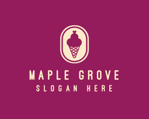 Gelato Ice Cream Cone logo design