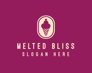 Gelato Ice Cream Cone logo design