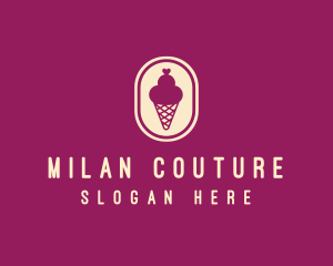 Gelato Ice Cream Cone logo design