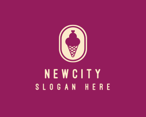 Gelato Ice Cream Cone logo design