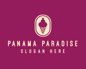 Gelato Ice Cream Cone logo design