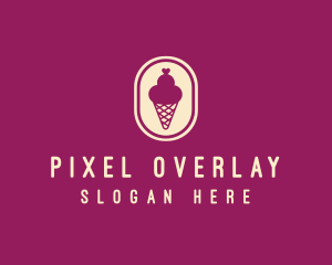 Gelato Ice Cream Cone logo design