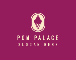 Gelato Ice Cream Cone logo design