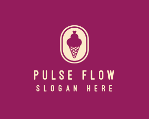 Gelato Ice Cream Cone logo design