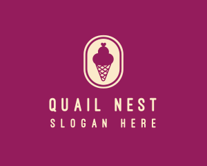 Gelato Ice Cream Cone logo design