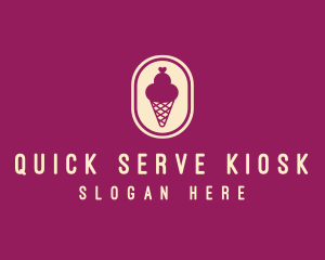 Gelato Ice Cream Cone logo design