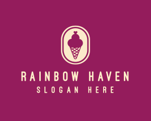 Gelato Ice Cream Cone logo design