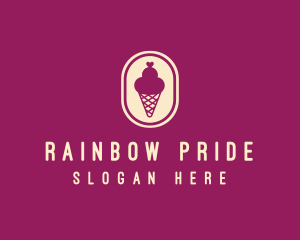 Gelato Ice Cream Cone logo design