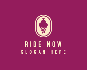 Gelato Ice Cream Cone logo design