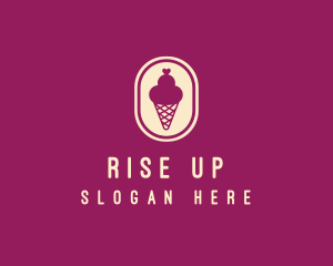 Gelato Ice Cream Cone logo design