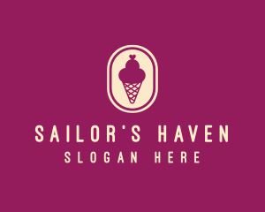 Gelato Ice Cream Cone logo design