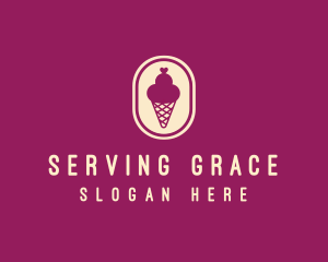 Gelato Ice Cream Cone logo design