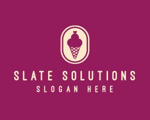 Gelato Ice Cream Cone logo design