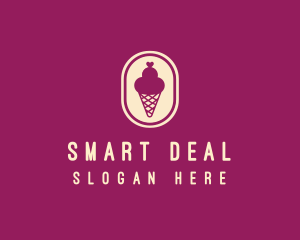 Gelato Ice Cream Cone logo design