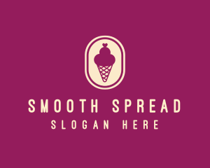 Gelato Ice Cream Cone logo design