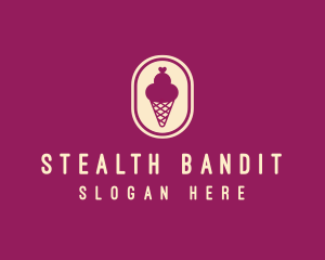 Gelato Ice Cream Cone logo design