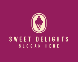 Gelato Ice Cream Cone logo design