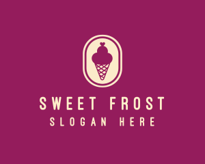 Gelato Ice Cream Cone logo design