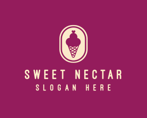 Gelato Ice Cream Cone logo design