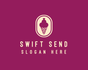 Gelato Ice Cream Cone logo design