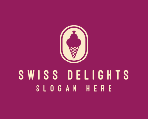 Gelato Ice Cream Cone logo design