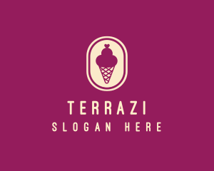 Gelato Ice Cream Cone logo design