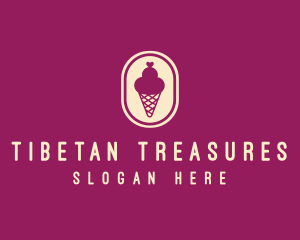 Gelato Ice Cream Cone logo design