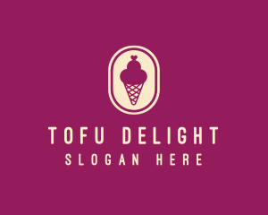 Gelato Ice Cream Cone logo design