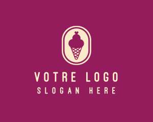 Gelato Ice Cream Cone logo design