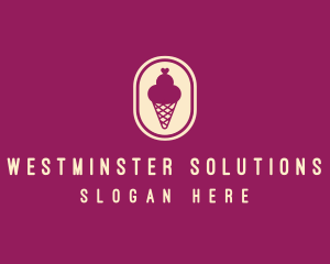 Gelato Ice Cream Cone logo design