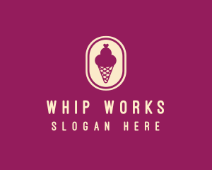 Gelato Ice Cream Cone logo design