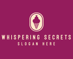 Gelato Ice Cream Cone logo design