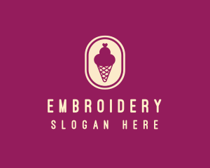 Gelato Ice Cream Cone logo design