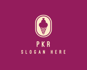 Gelato Ice Cream Cone logo design